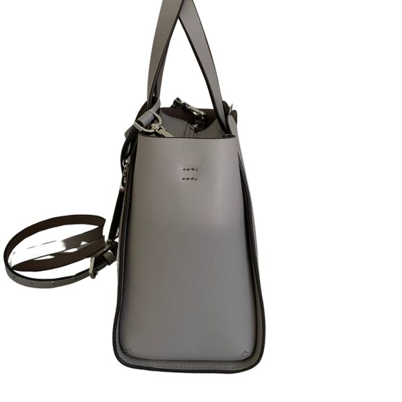 Kate Spade Mini Mina Magnolia Street Satchel Crossbody Grey Leather - Picture 6 of 11